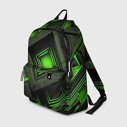 Рюкзак Неоновые зелёные блоки, цвет: 3D-принт