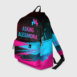 Рюкзак Asking Alexandria - neon gradient: символ сверху, цвет: 3D-принт
