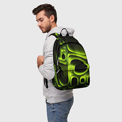 Рюкзак Зеленая кислотная абстракция, цвет: 3D-принт — фото 2