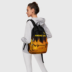 Рюкзак Among Us - gold gradient: символ сверху, цвет: 3D-принт — фото 2
