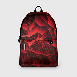 Рюкзак Объемные красные разломы, цвет: 3D-принт — фото 2