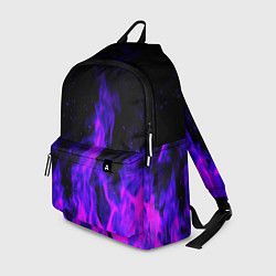 Рюкзак Неоновый огонь на черном фоне, цвет: 3D-принт