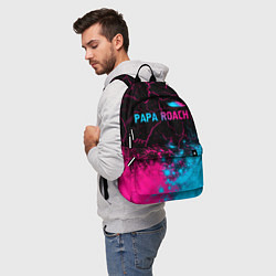 Рюкзак Papa Roach - neon gradient: символ сверху, цвет: 3D-принт — фото 2
