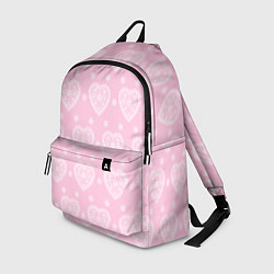 Рюкзак Розовое кружево сердечки, цвет: 3D-принт
