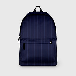 Рюкзак Серьезный тёмно-синий полосы, цвет: 3D-принт — фото 2