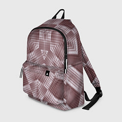 Рюкзак В коричневых тонах геометрический узор, цвет: 3D-принт