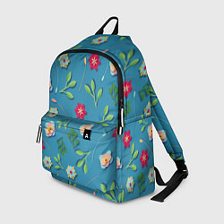 Рюкзак Цветы и зеленые веточки, цвет: 3D-принт