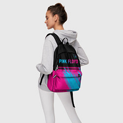 Рюкзак Pink Floyd - neon gradient: символ сверху, цвет: 3D-принт — фото 2