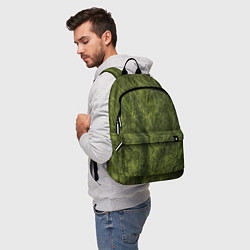Рюкзак Мятая зеленая ткань, цвет: 3D-принт — фото 2