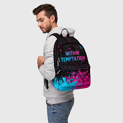 Рюкзак Within Temptation - neon gradient: символ сверху, цвет: 3D-принт — фото 2