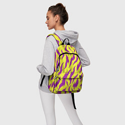 Рюкзак Кислотный тигр паттерн, цвет: 3D-принт — фото 2