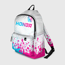 Рюкзак Honda neon gradient style: символ сверху, цвет: 3D-принт