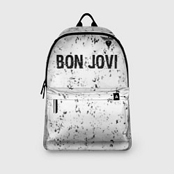 Рюкзак Bon Jovi glitch на светлом фоне: символ сверху, цвет: 3D-принт — фото 2