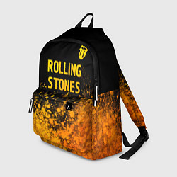 Рюкзак Rolling Stones - gold gradient: символ сверху, цвет: 3D-принт