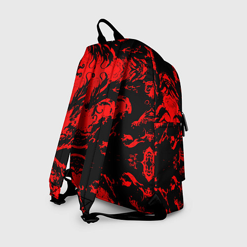Рюкзак Черный дракон на красном небе / 3D-принт – фото 2