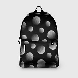 Рюкзак Шары в полоску на черном фоне, цвет: 3D-принт — фото 2