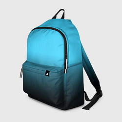 Рюкзак Градиент чёрно-голубой, цвет: 3D-принт