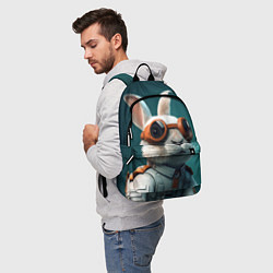 Рюкзак Белый кролик-космонавт, цвет: 3D-принт — фото 2