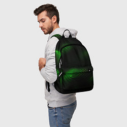 Рюкзак Зеленые тонкие линии, цвет: 3D-принт — фото 2