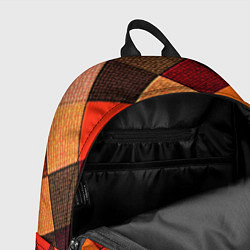 Рюкзак Шахматка красно-коричневая, цвет: 3D-принт — фото 2