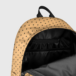 Рюкзак Жёлтый в чёрный горошек, цвет: 3D-принт — фото 2