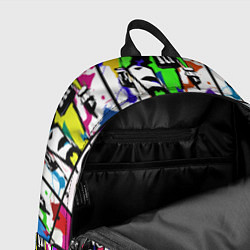 Рюкзак Разноцветные скелеты девушки - поп-арт - мода, цвет: 3D-принт — фото 2