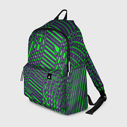 Рюкзак Кибер сеть ЗелёныйФиолетовый, цвет: 3D-принт