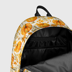 Рюкзак Тыквы и осенние цветы - паттерн, цвет: 3D-принт — фото 2
