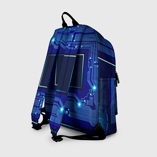 Рюкзак Технический синий паттерн / 3D-принт – фото 2