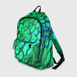 Рюкзак Объемная зеленая текстура в виде чешуи, цвет: 3D-принт