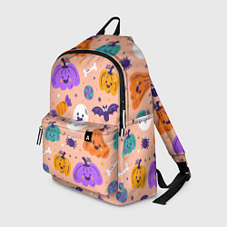 Рюкзак Halloween - pumpkins and ghosts, цвет: 3D-принт