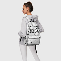 Рюкзак Zelda glitch на светлом фоне: символ сверху, цвет: 3D-принт — фото 2