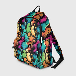 Рюкзак Паттерн с разноцветными приведениями, цвет: 3D-принт
