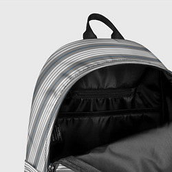 Рюкзак Полосатый белые на сером, цвет: 3D-принт — фото 2