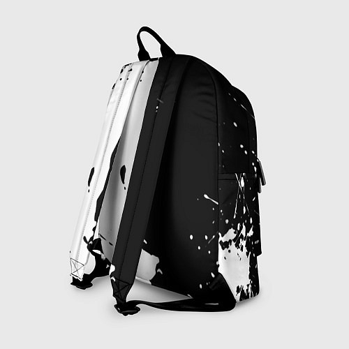 Рюкзак Ссср знак качества - краски брызг чёрно-белых / 3D-принт – фото 2