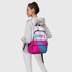 Рюкзак Opel neon gradient style: символ сверху, цвет: 3D-принт — фото 2