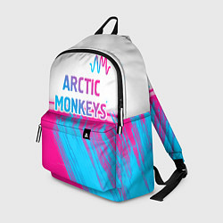 Рюкзак Arctic Monkeys neon gradient style: символ сверху, цвет: 3D-принт