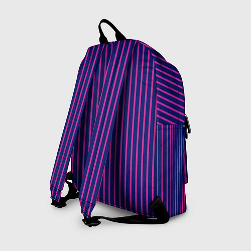 Рюкзак Фиолетовый полосатый / 3D-принт – фото 2