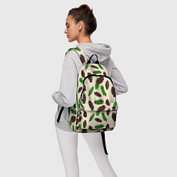 Рюкзак Зимний узор - еловые ветки и шишки, цвет: 3D-принт — фото 2