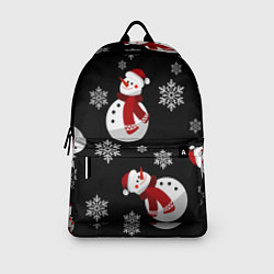 Рюкзак Снеговички в зимних шапочках со снежинками, цвет: 3D-принт — фото 2
