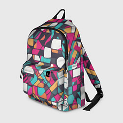 Рюкзак Разноцветные ретро фигуры, цвет: 3D-принт