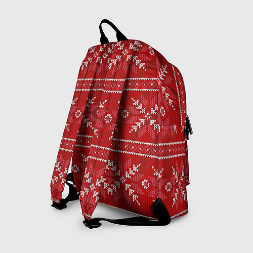 Рюкзак Красный вязаный узор свитера / 3D-принт – фото 2