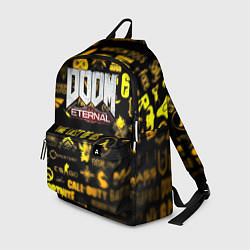Рюкзак Doom золотые логотипы игр, цвет: 3D-принт