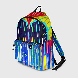 Рюкзак Два зонтика под дождём - нейросеть, цвет: 3D-принт