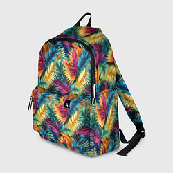 Рюкзак Разноцветные пальмовые листья паттерн