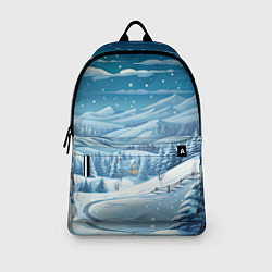 Рюкзак Новогодний пейзаж природа, цвет: 3D-принт — фото 2