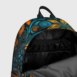 Рюкзак Узор с растительными элементами, цвет: 3D-принт — фото 2