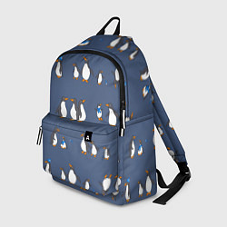 Рюкзак Забавное семейство пингвинов, цвет: 3D-принт