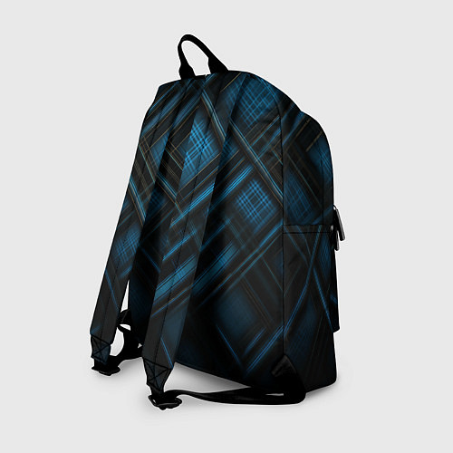Рюкзак Тёмно-синяя шотландская клетка / 3D-принт – фото 2