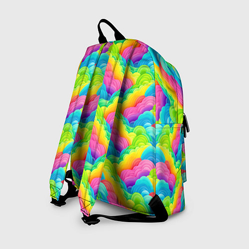Рюкзак Разноцветные облака из бумаги паттерн / 3D-принт – фото 2